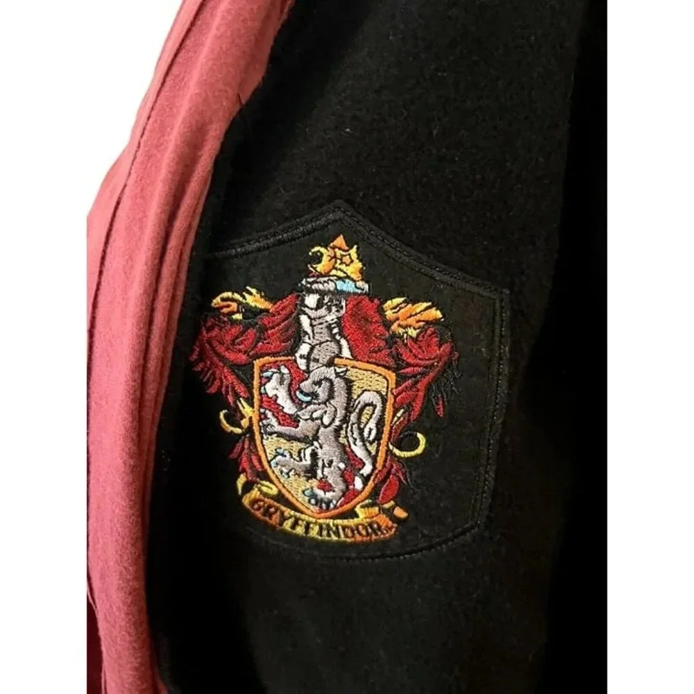 Harry Potter Gryffindor Cloak Robe Hooded Crest‎ Black Red Kids Large Costume - Picture 2 of 9